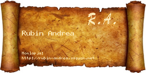 Rubin Andrea névjegykártya